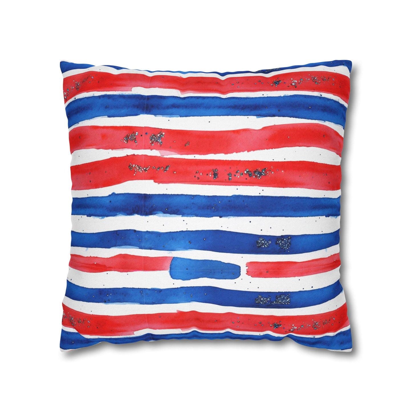 Buffalo Bills Striped Watercolor Leaves Spun Polyester Square Pillowcase