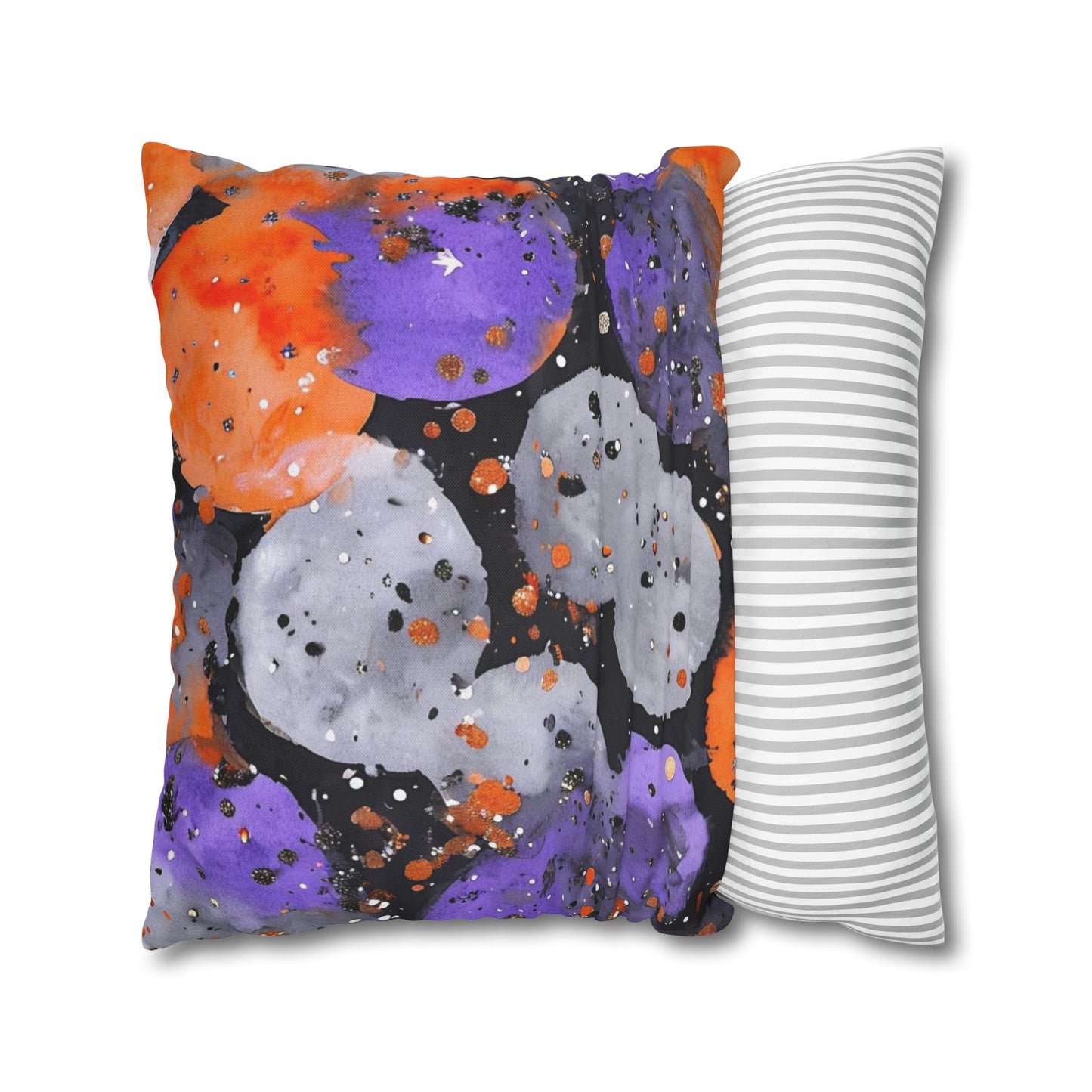 Bandits Paint Splatter Watercolor Spun Polyester Square Pillowcase