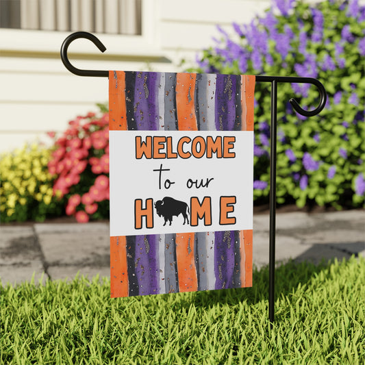 Welcome to Our Home Buffalo Lacrosse Watercolor Design