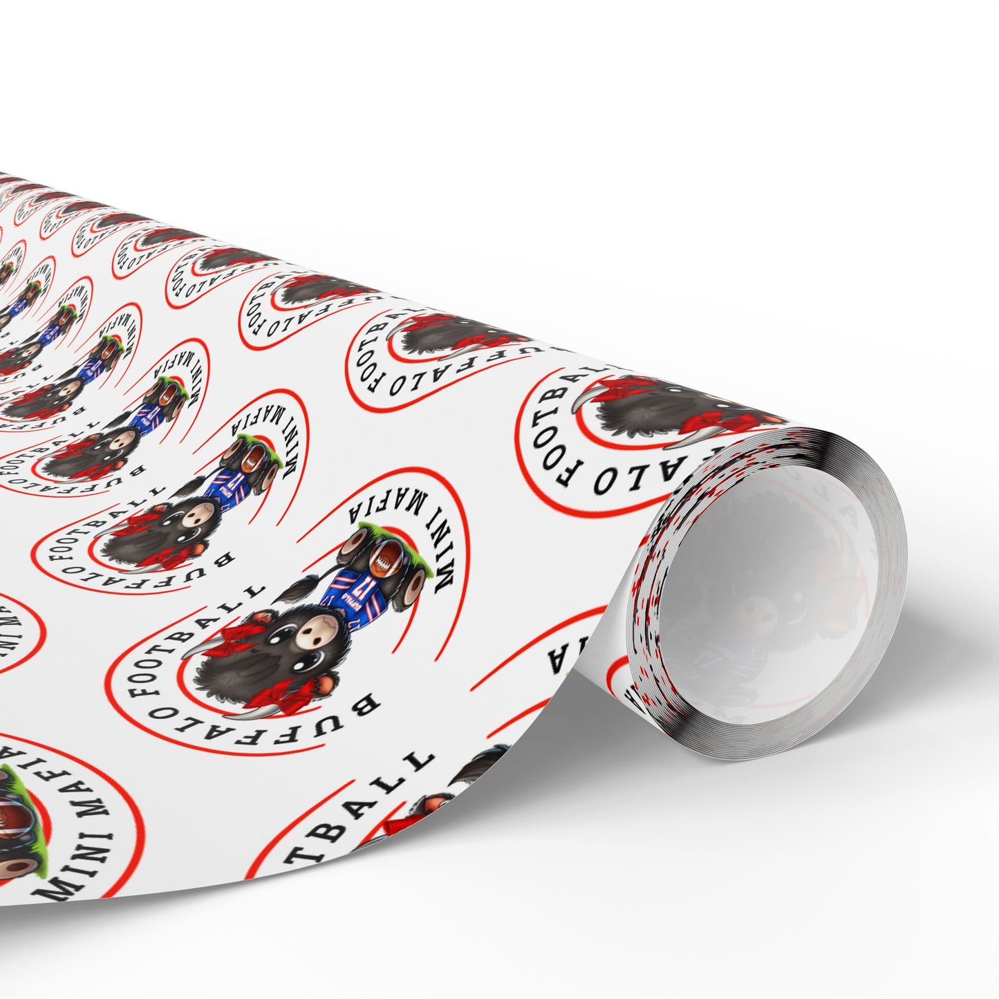 Mini Mafia in Bows Buffalo Football Wrapping Paper