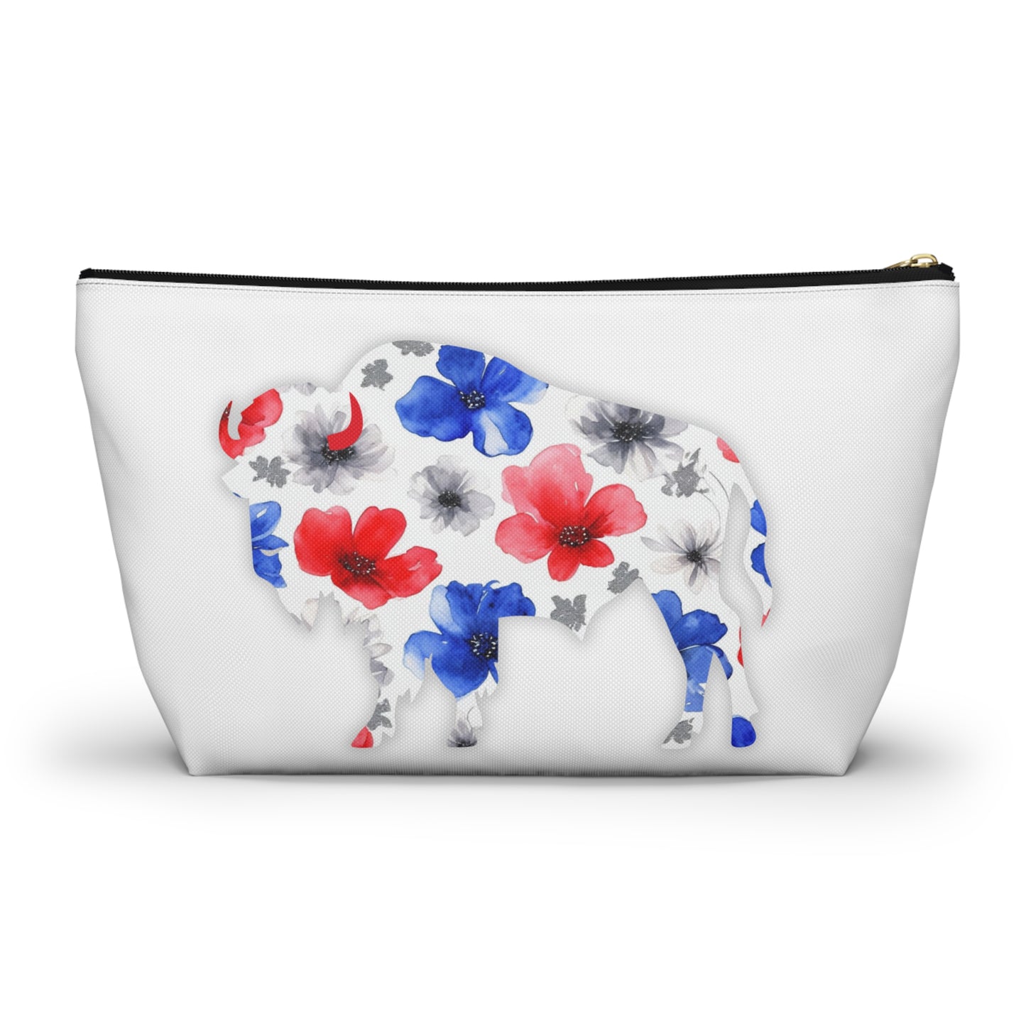 Oh My Josh Buffalo Football Retro Accessory Pouch w T-bottom ~ White