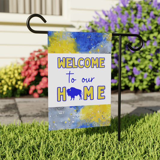 Welcome to Our Home Buffalo Hockey Watercolor Design