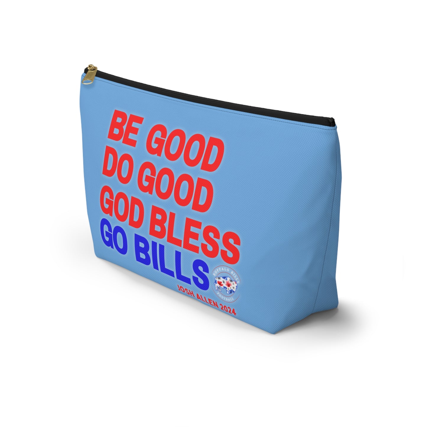 MVP #17 Buffalo Football Retro Accessory Pouch w T-bottom ~ Baby Blue