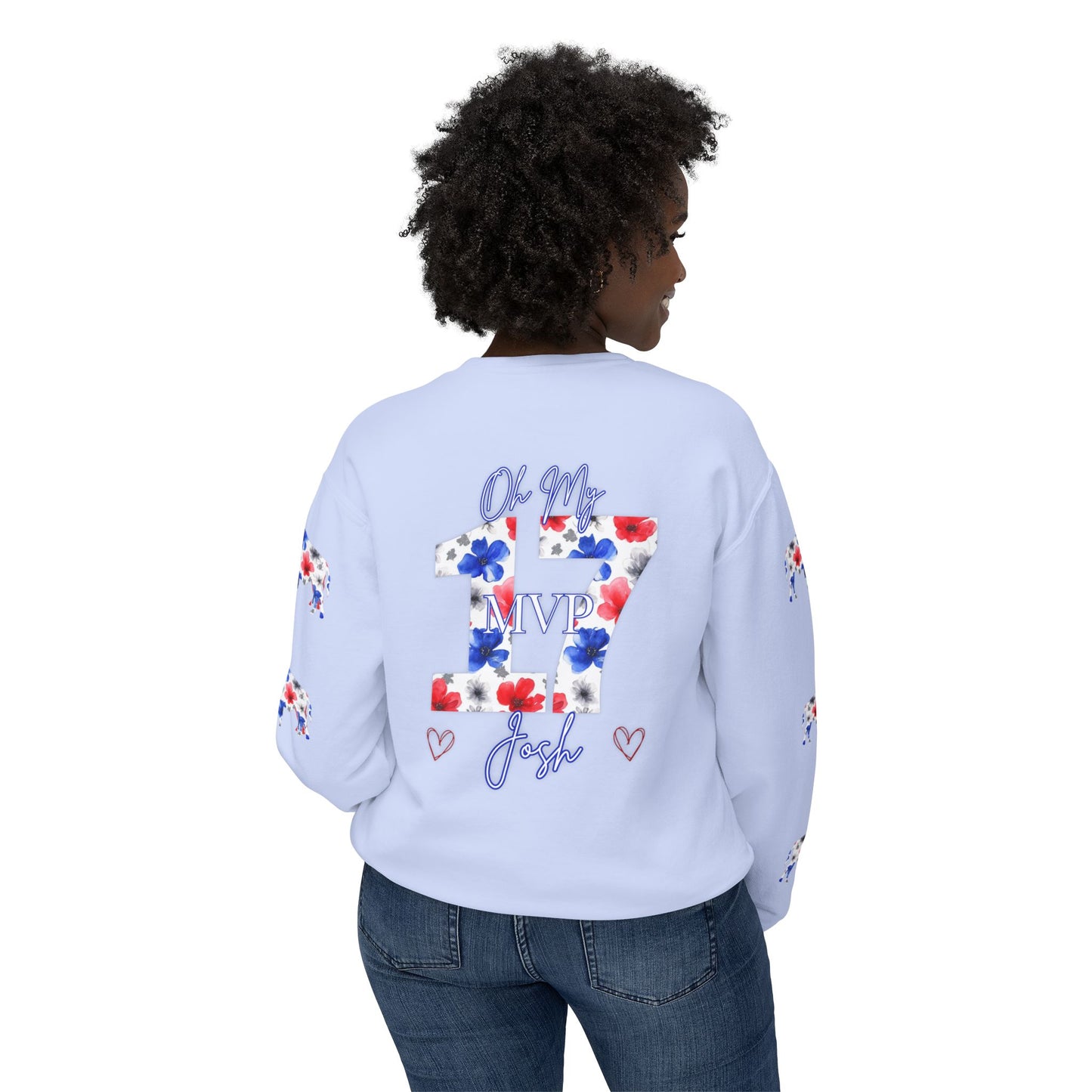 OH MY JOSH 2024 MVP Buffalo Football Unisex Lightweight Crewneck Sweatshirt