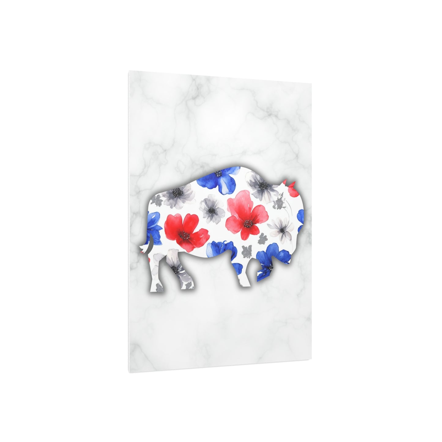 Floral Buffalo Foam Board - Home Decor Wall Art for Nature Lovers