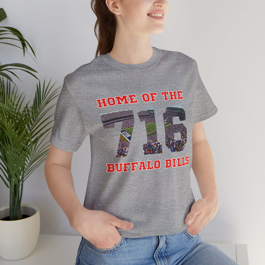 Home of the 716 Buffalo Bills Unisex Jersey Short Sleeve Tee
