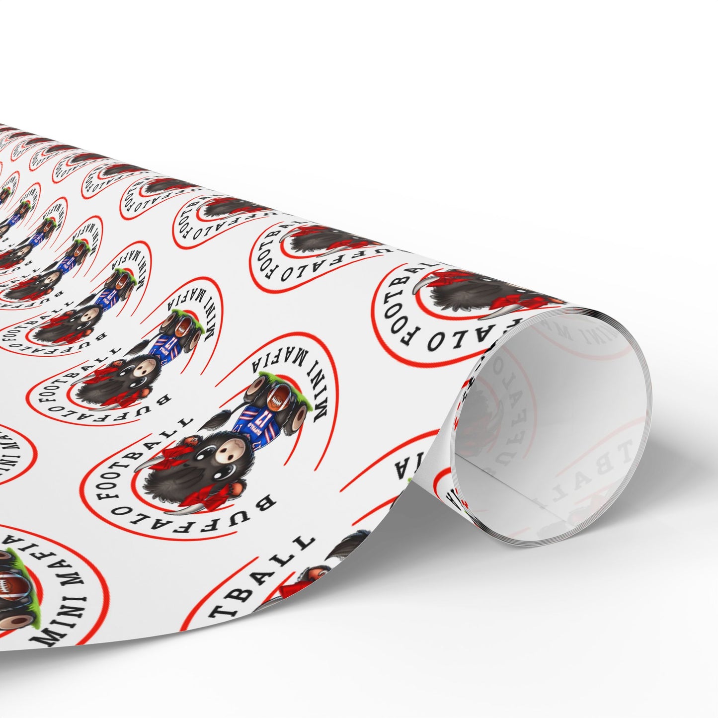 Mini Mafia in Bows Buffalo Football Wrapping Paper
