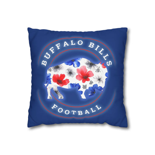 Two Season Buffalo Bills Floral Football Pillowcase - Cozy Home Decor for Fans