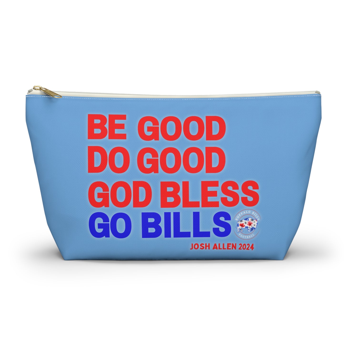 MVP #17 Buffalo Football Retro Accessory Pouch w T-bottom ~ Baby Blue