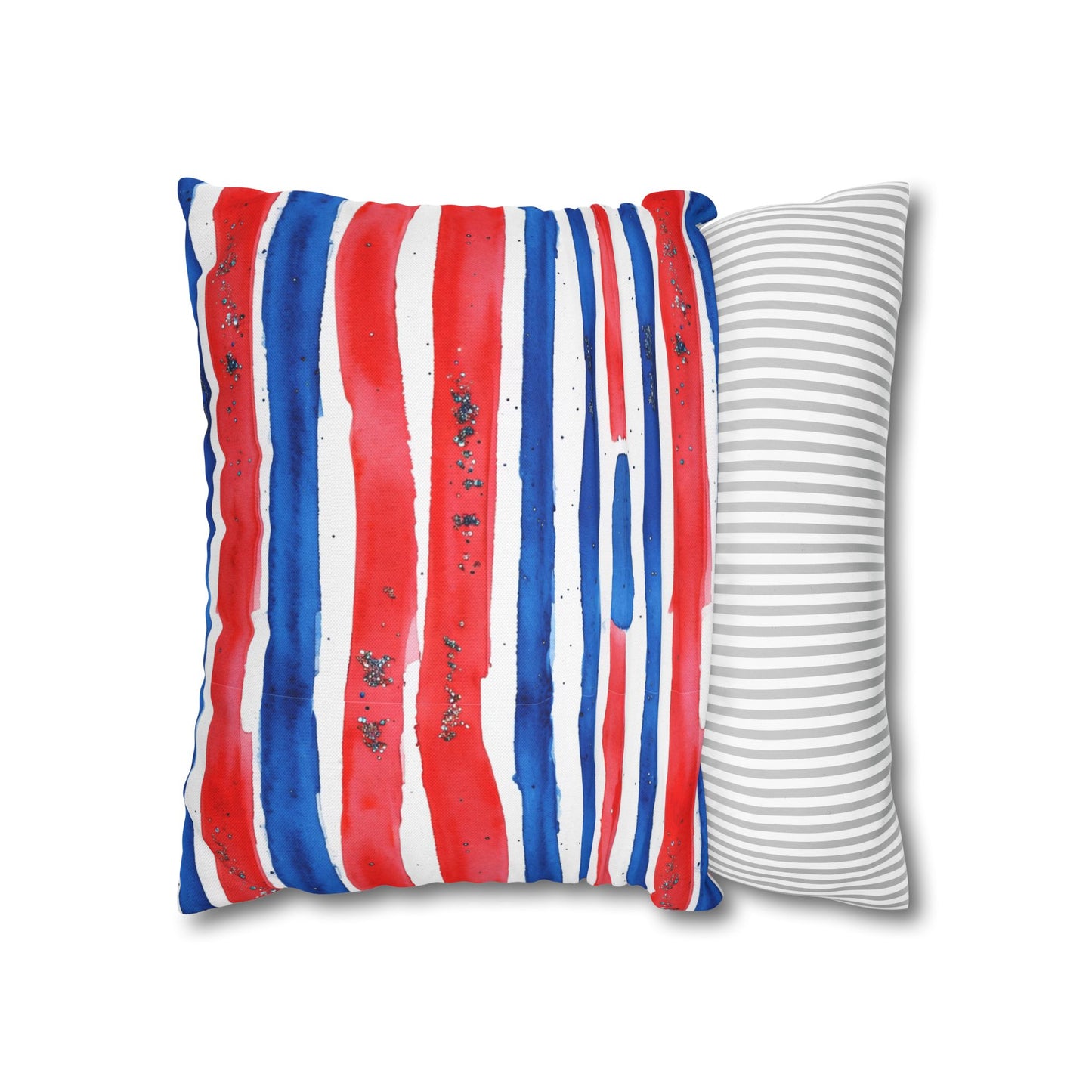 Buffalo Bills Striped Watercolor Leaves Spun Polyester Square Pillowcase