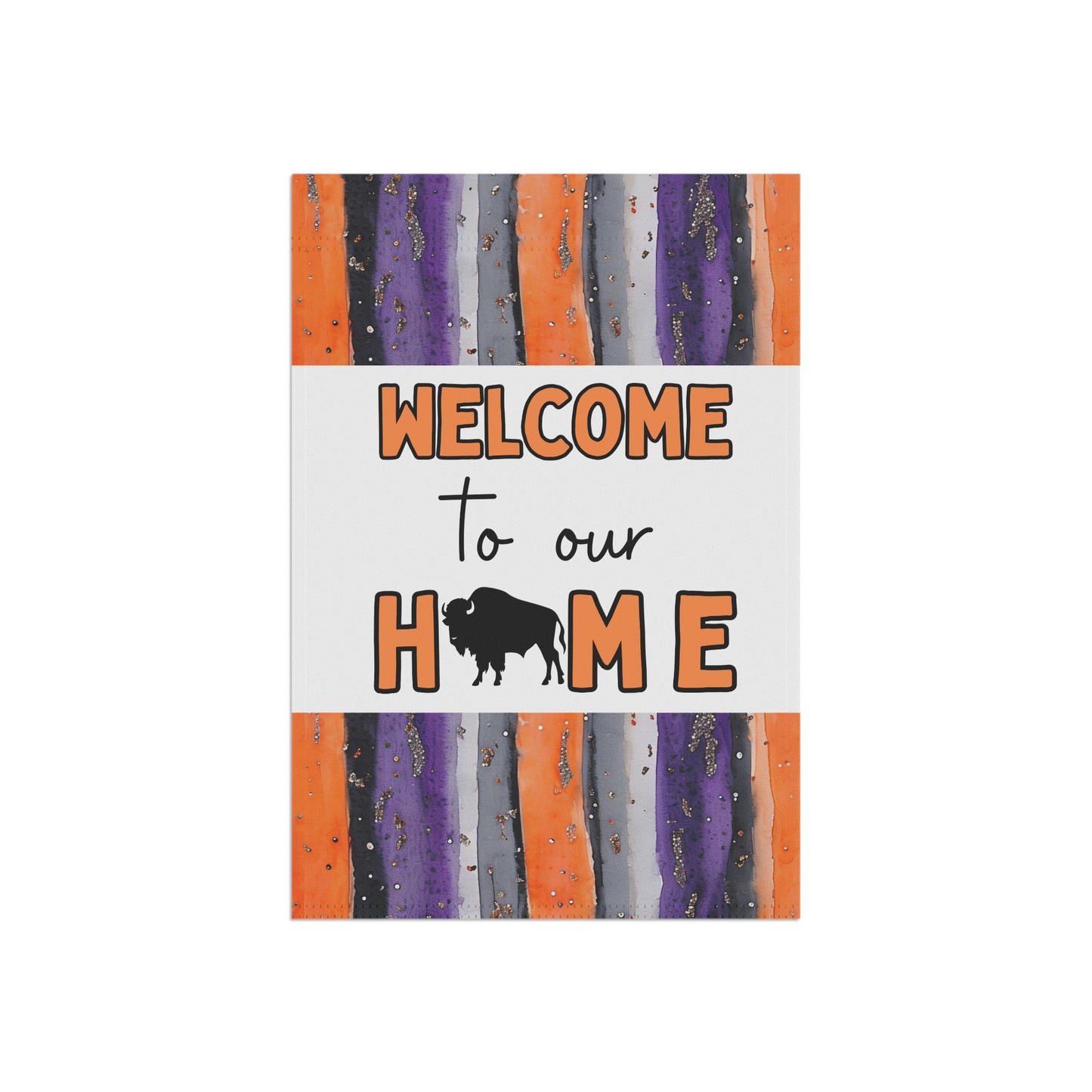 Welcome to Our Home Buffalo Lacrosse Watercolor Design