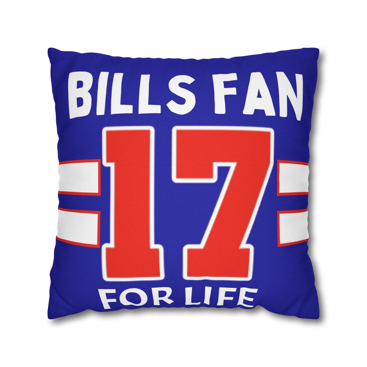 MVP #17 Buffalo Football Fan Spun Polyester Square Pillow Case