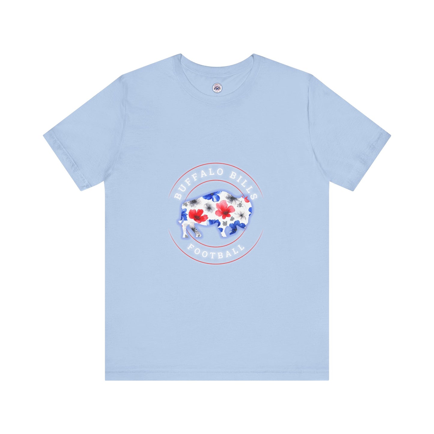Buffalo Bills Football Floral Watercolor Buffalo Unisex Short Sleeve Tee