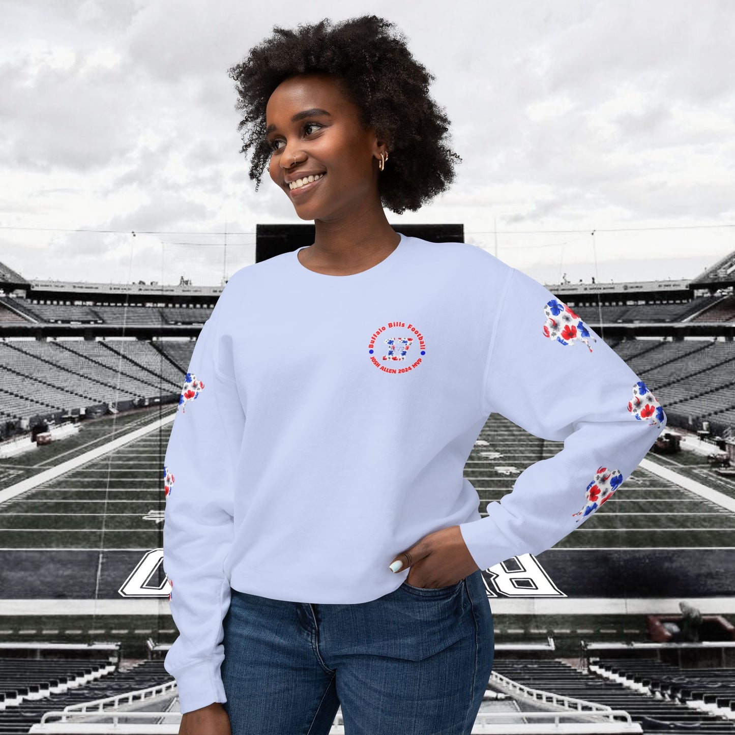 2024 MVP Quote Buffalo Football Unisex Lightweight Crewneck Sweatshirt
