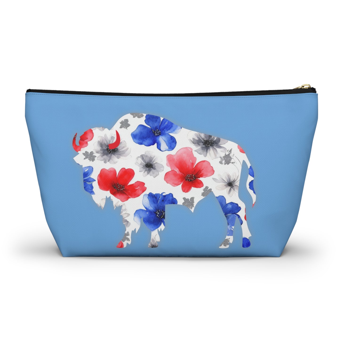MVP #17 Buffalo Football Retro Accessory Pouch w T-bottom ~ Baby Blue