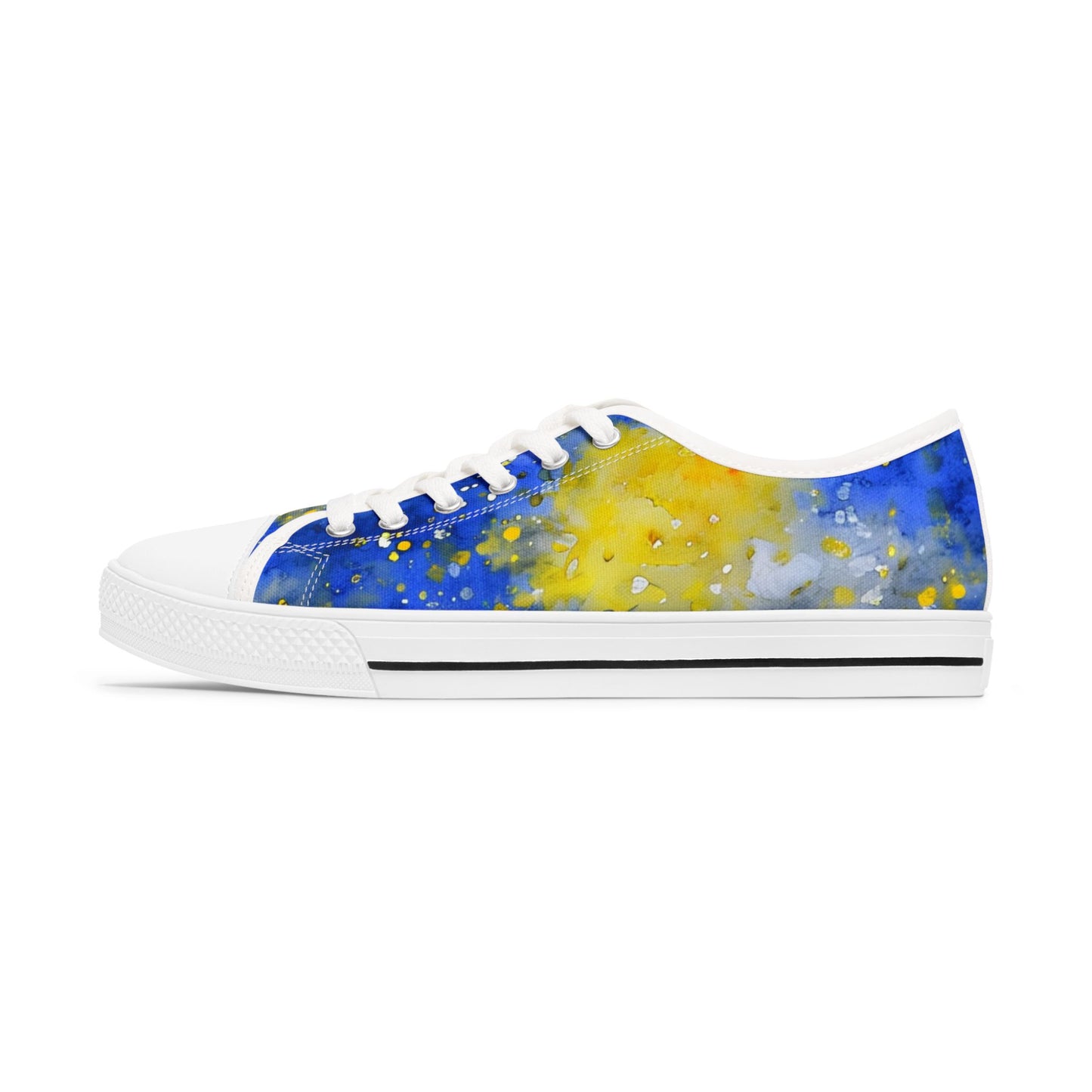 Buffalo Sabres Watercolor Paint Splatter Women's Low Top Sneakers