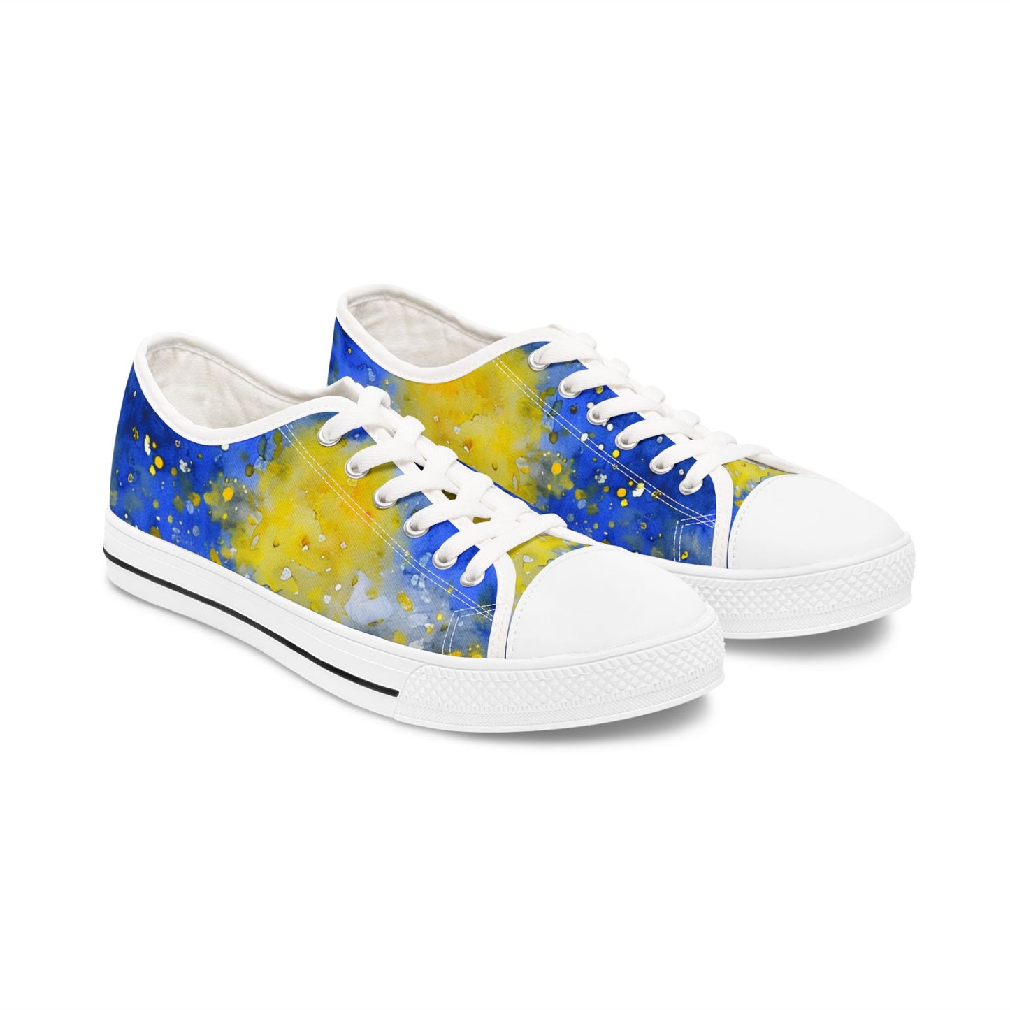 Buffalo Sabres Watercolor Paint Splatter Women's Low Top Sneakers