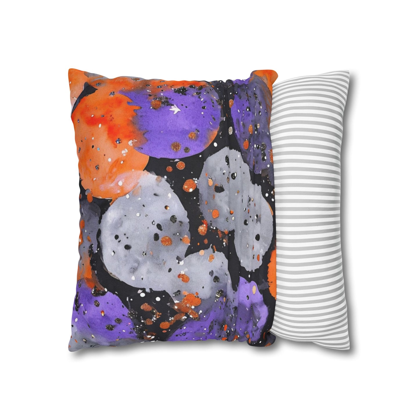 Bandits Paint Splatter Watercolor Spun Polyester Square Pillowcase