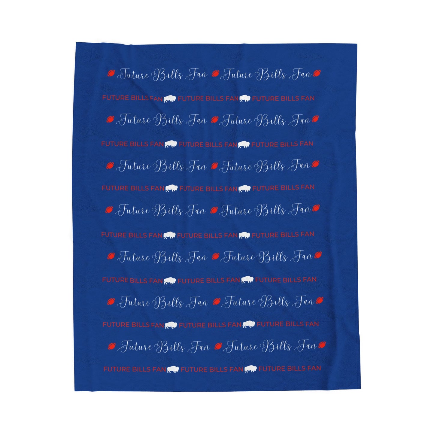 Future Buffalo Football Fan Warm and Cuddly Velveteen Plush Blanket