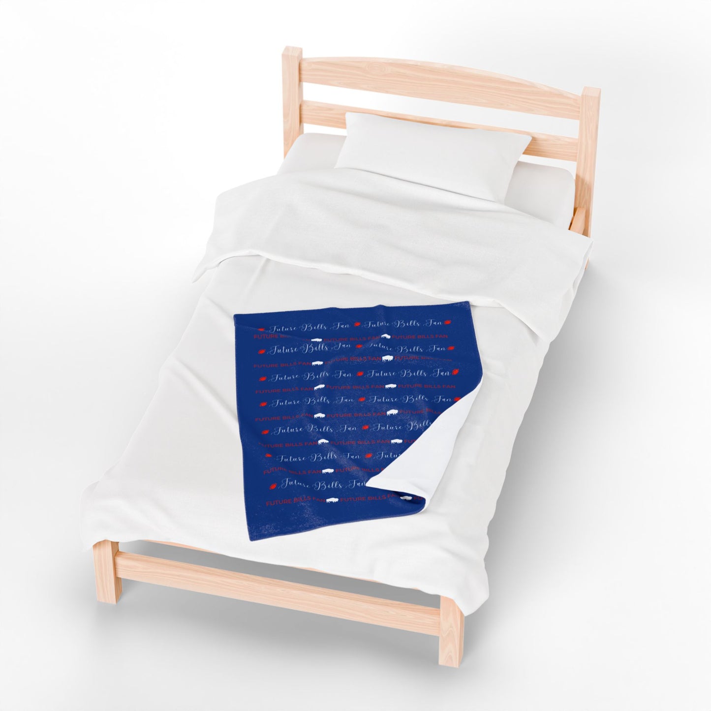 Future Buffalo Football Fan Warm and Cuddly Velveteen Plush Blanket