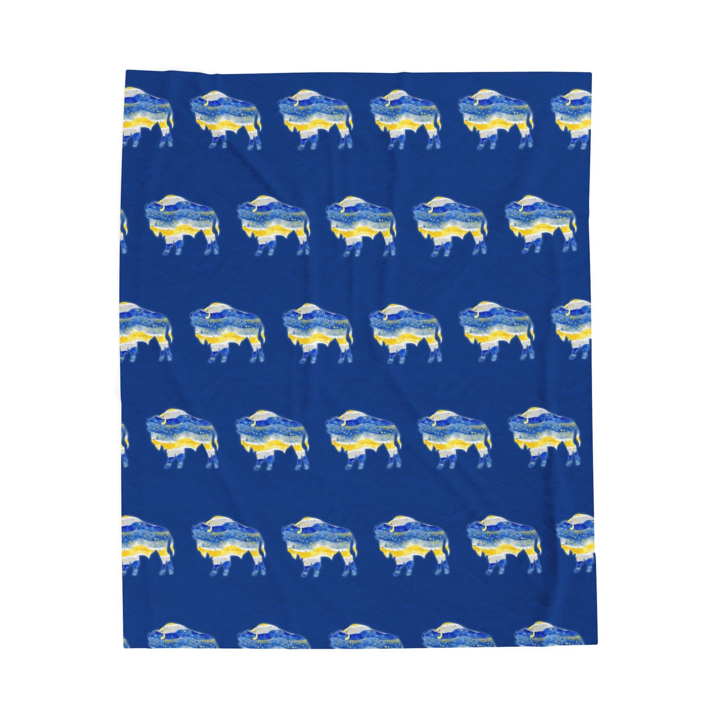 Buffalo Sabres Watercolor Velveteen Plush Blanket
