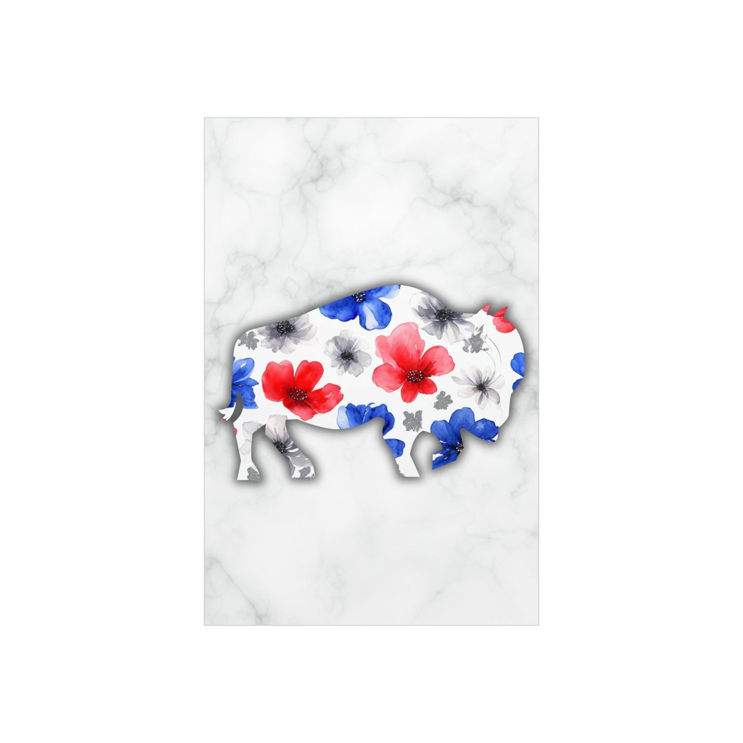 Floral Buffalo Foam Board - Home Decor Wall Art for Nature Lovers