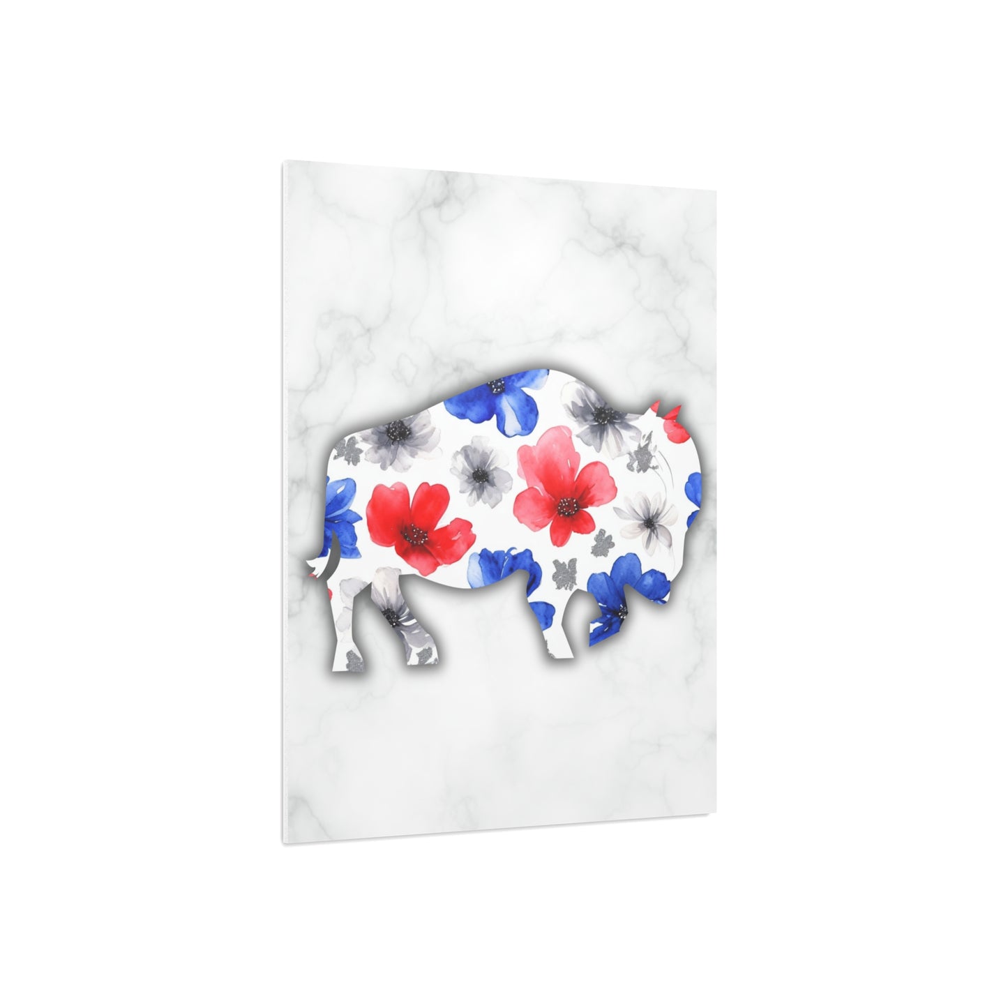 Floral Buffalo Foam Board - Home Decor Wall Art for Nature Lovers
