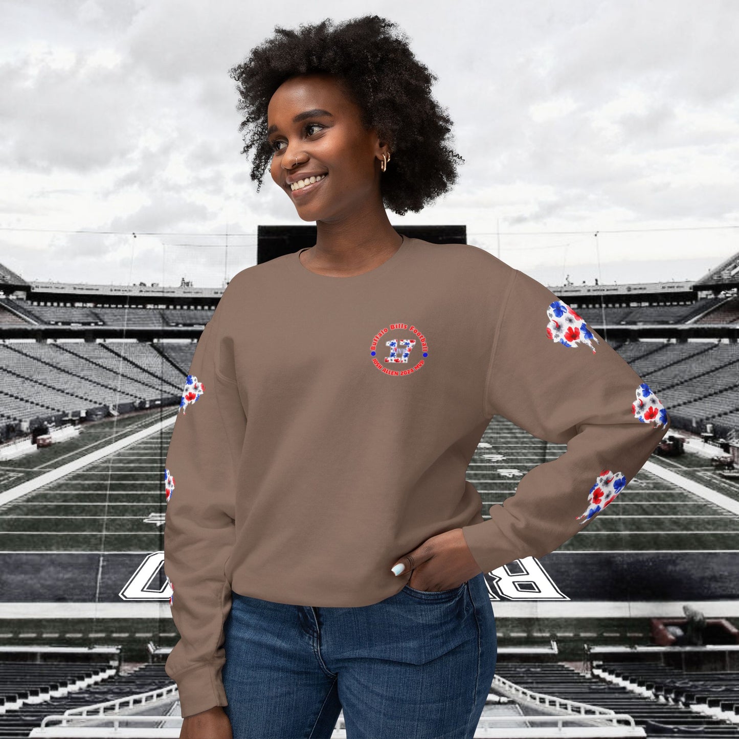 2024 MVP Quote Buffalo Football Unisex Lightweight Crewneck Sweatshirt