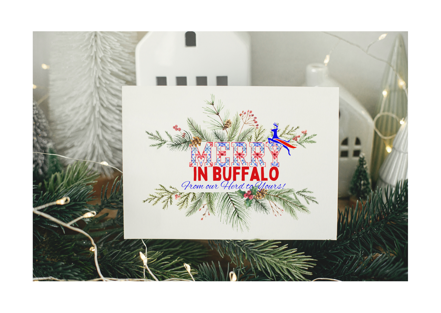 Buffalo Bills Themed Christmas Cards