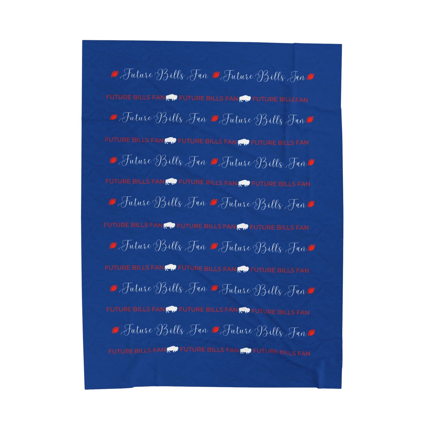 Future Buffalo Football Fan Warm and Cuddly Velveteen Plush Blanket