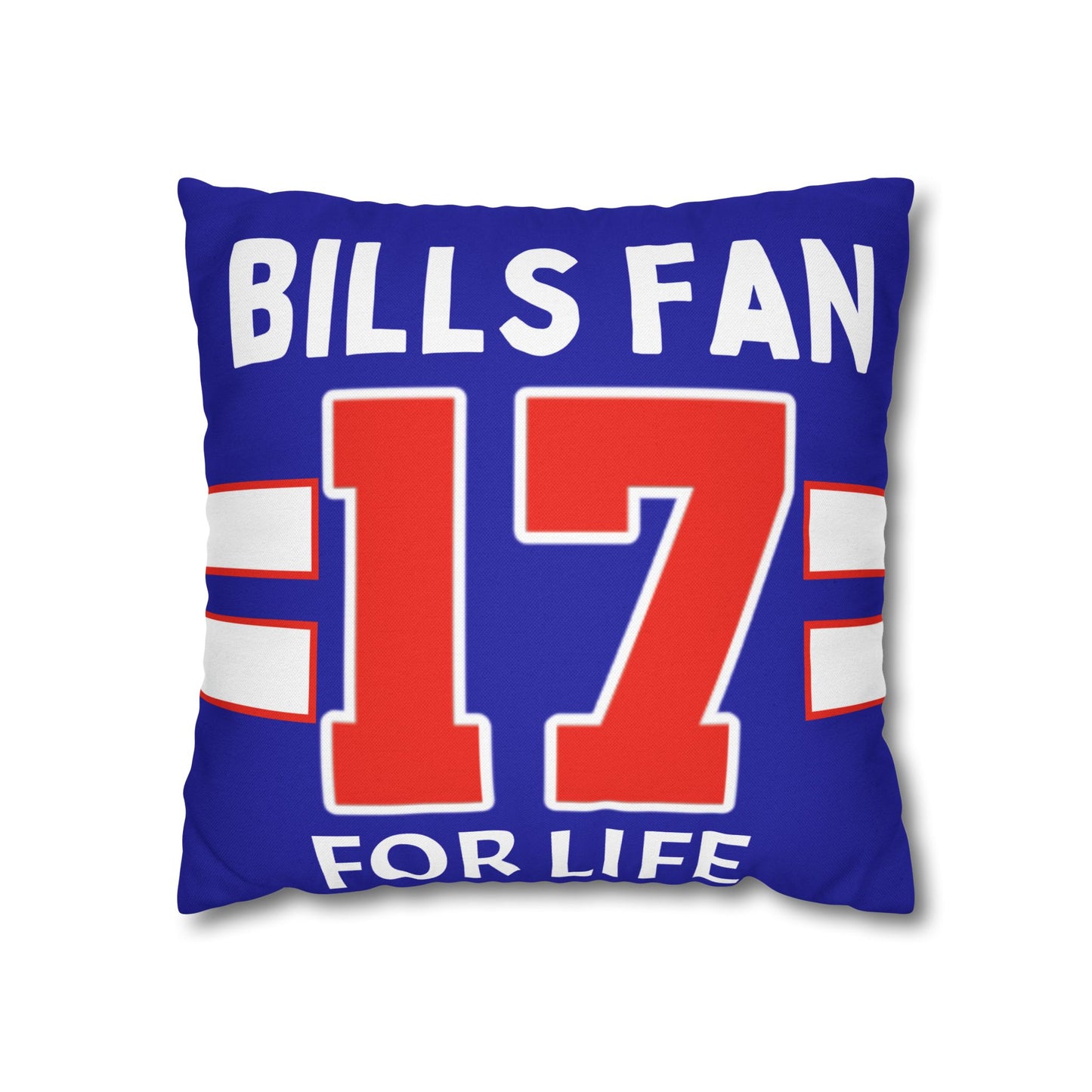 MVP #17 Buffalo Football Fan Spun Polyester Square Pillow Case