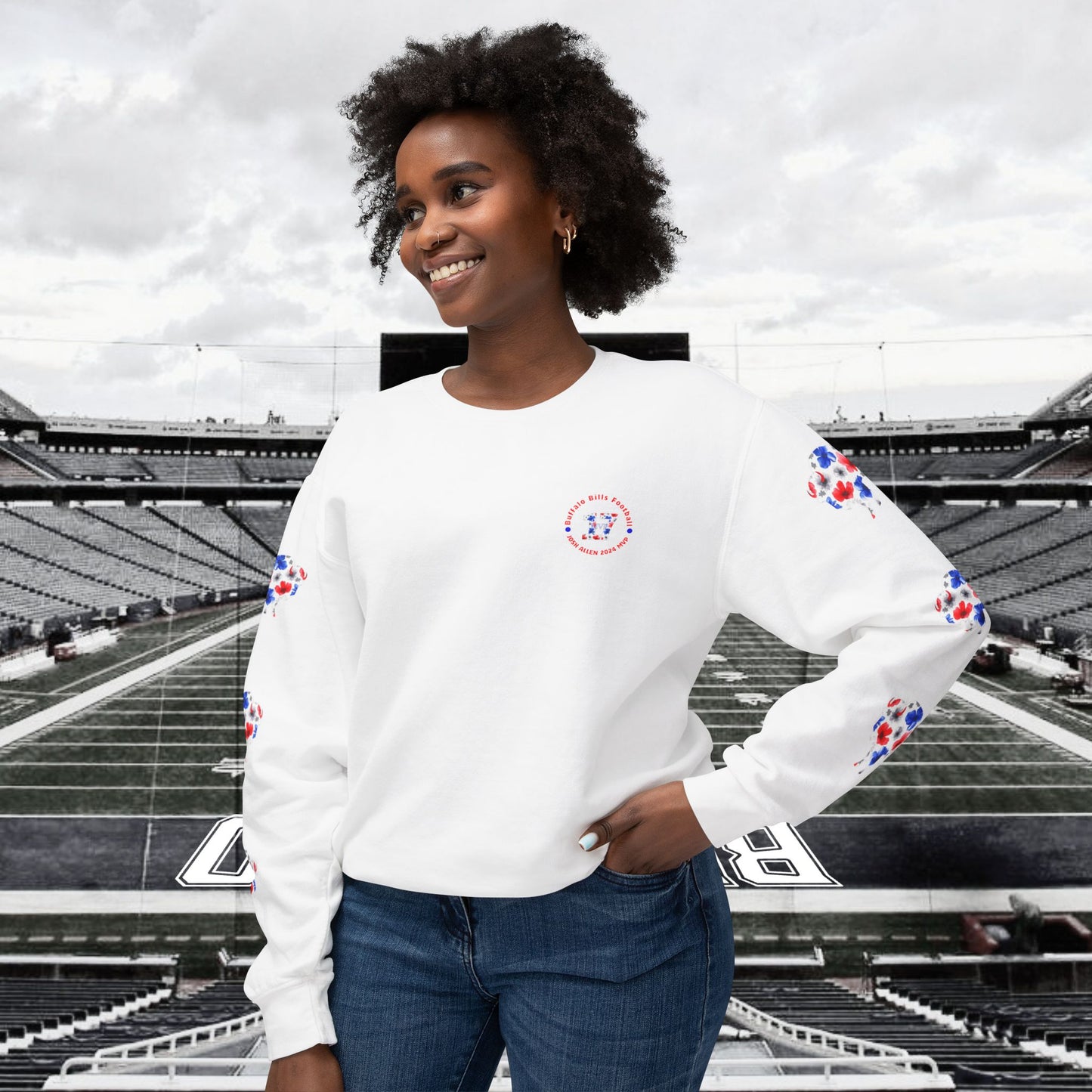 2024 MVP Quote Buffalo Football Unisex Lightweight Crewneck Sweatshirt