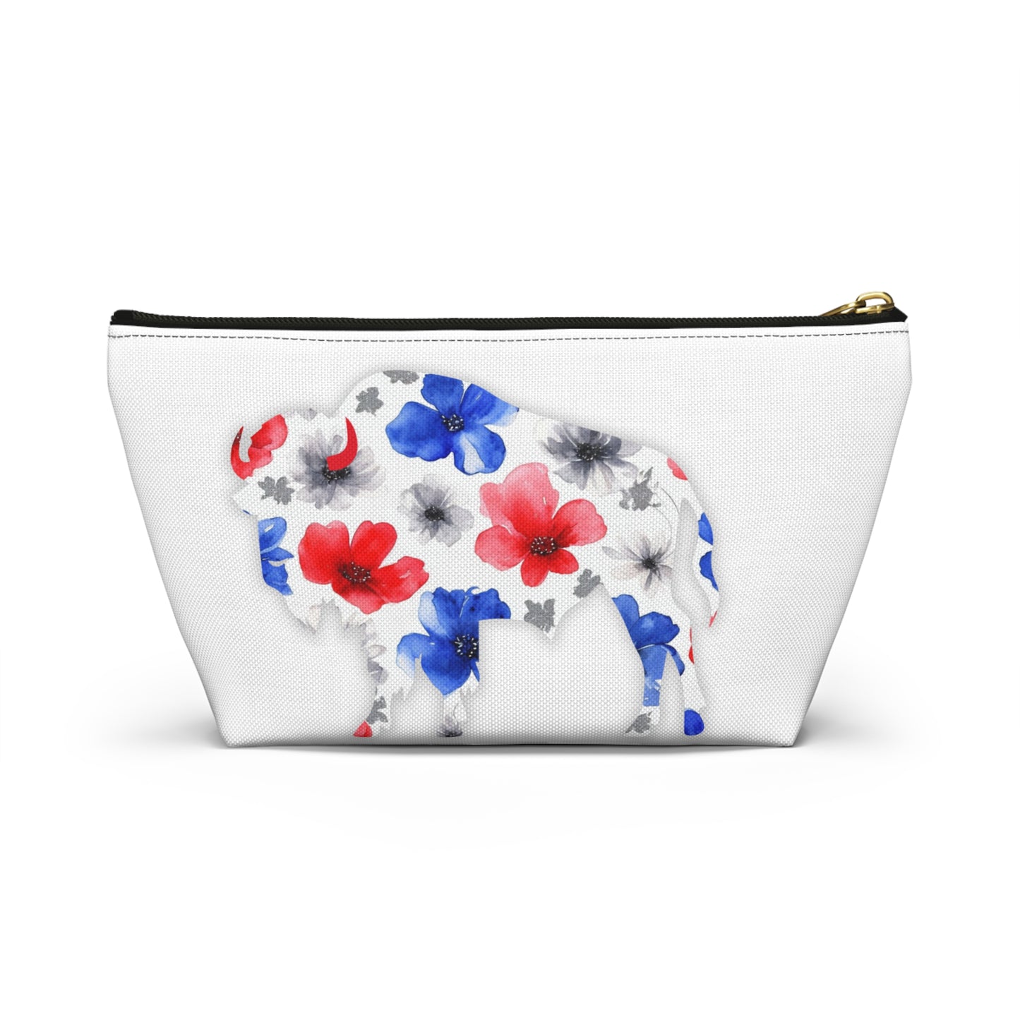Oh My Josh Buffalo Football Retro Accessory Pouch w T-bottom ~ White