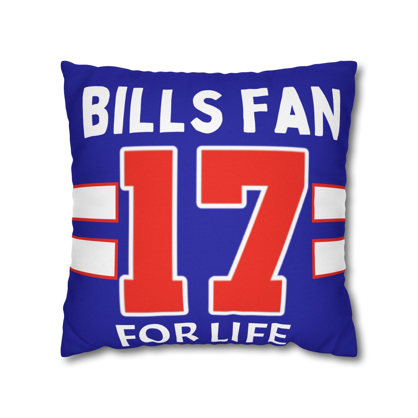 MVP #17 Buffalo Football Fan Spun Polyester Square Pillow Case