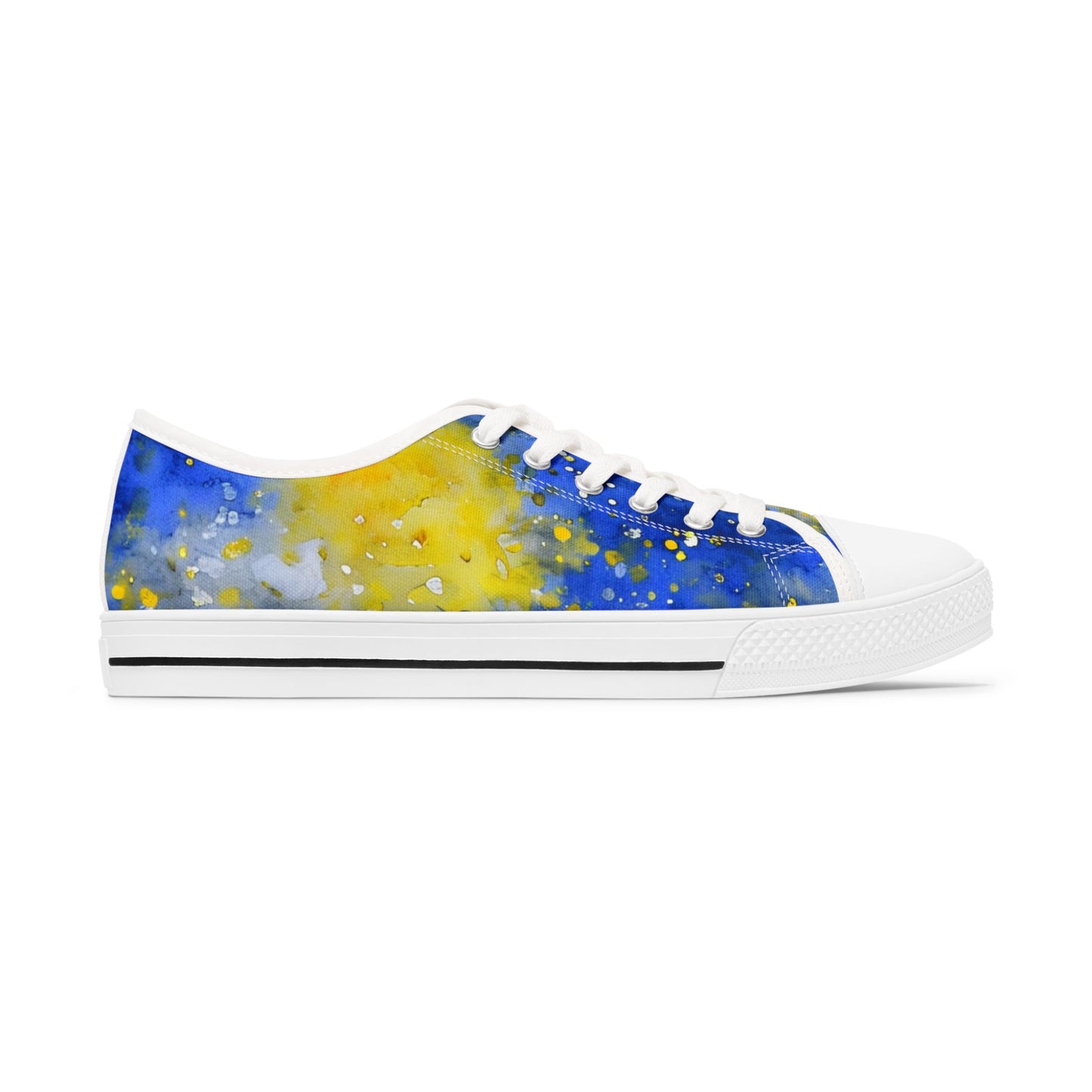 Buffalo Sabres Watercolor Paint Splatter Women's Low Top Sneakers