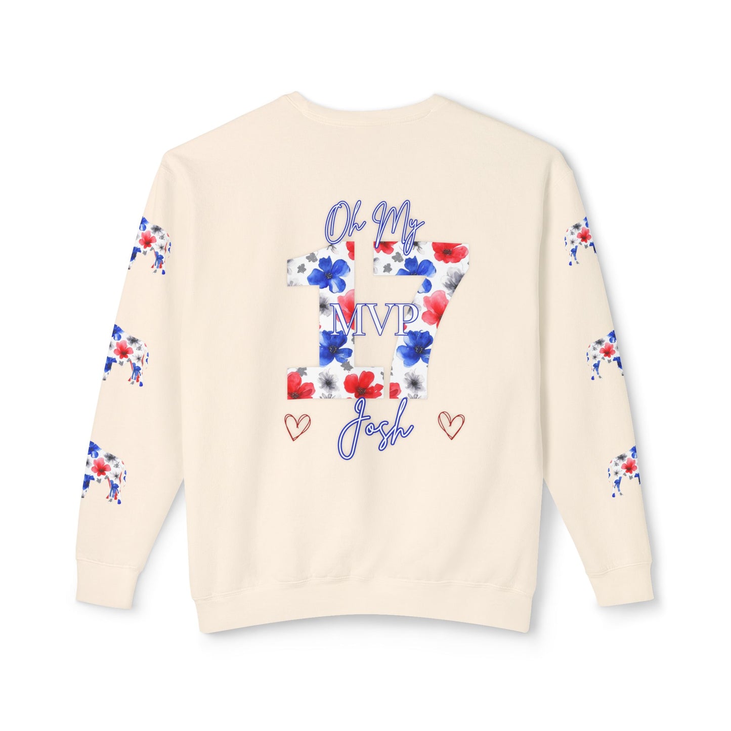 OH MY JOSH 2024 MVP Buffalo Football Unisex Lightweight Crewneck Sweatshirt