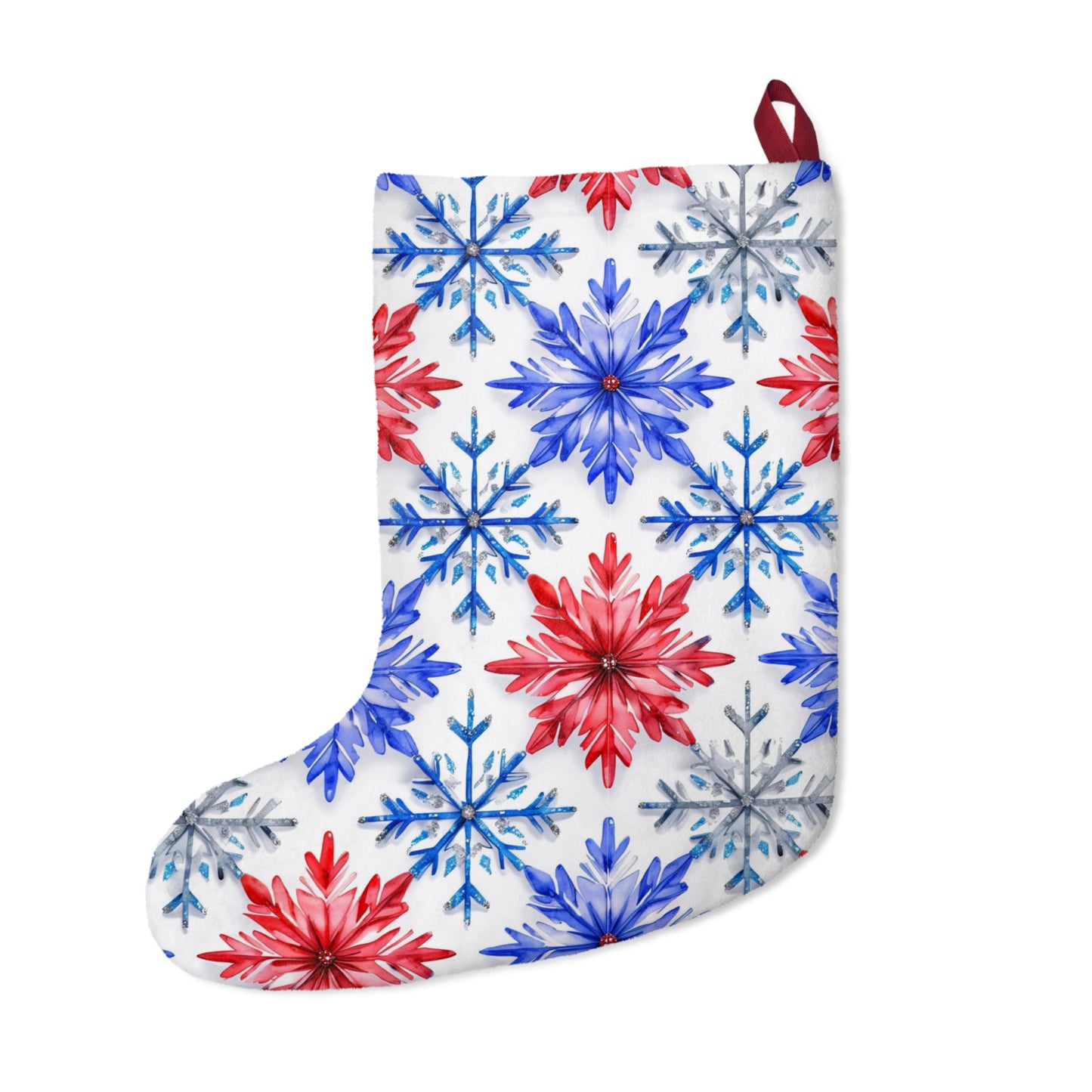 Oversized Bills Watercolor Snowflake Christmas Stockings