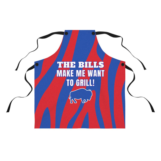 Football Makes Me Want to Grill Apron