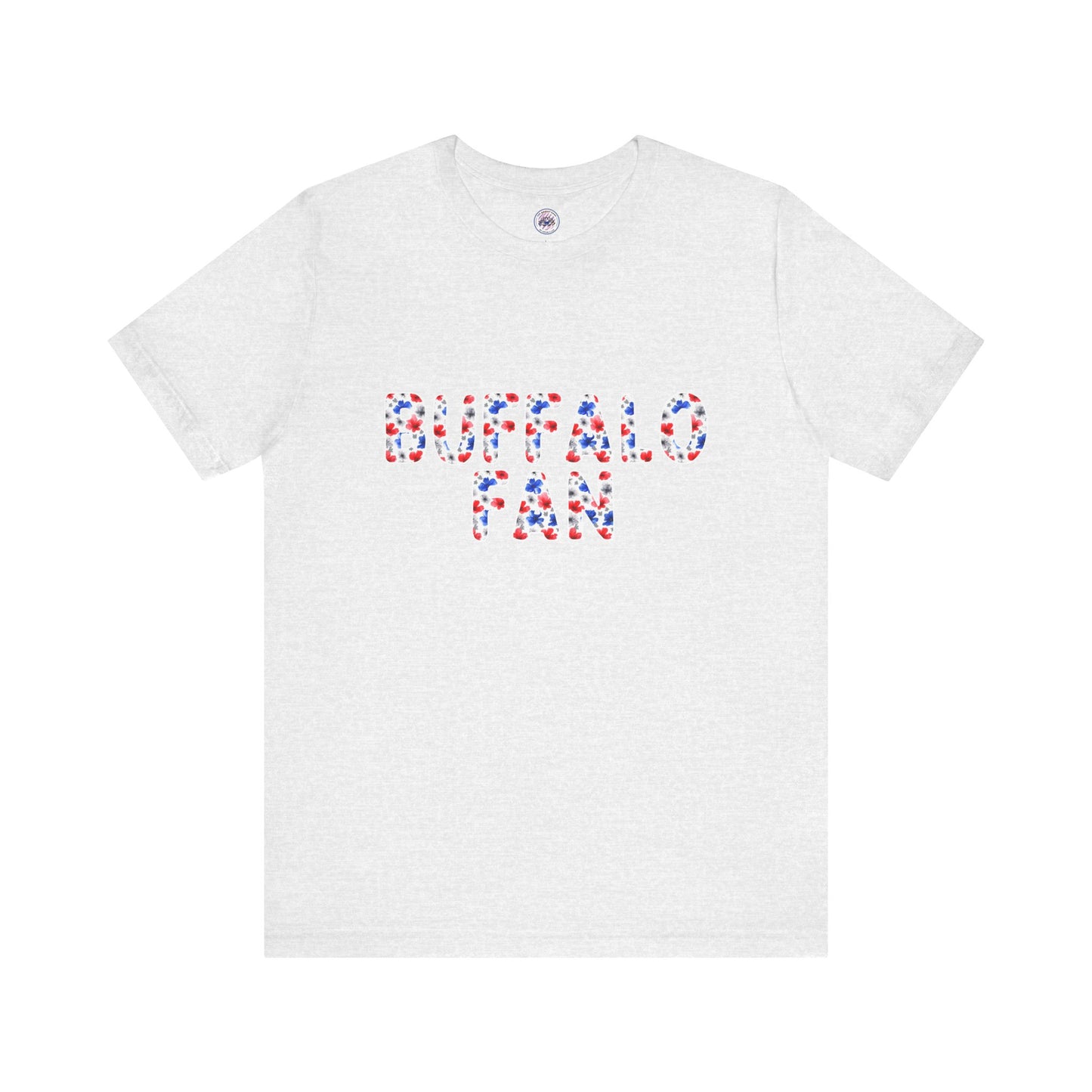 Floral Watercolor Buffalo Fan Unisex Short Sleeve Tee