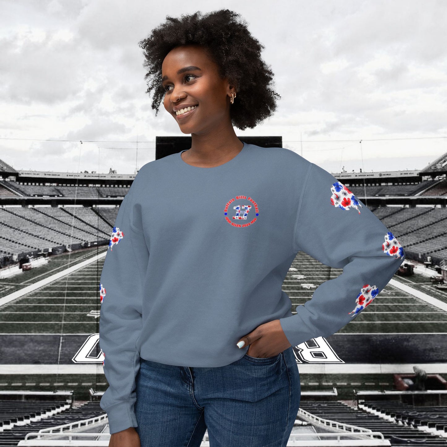 2024 MVP Quote Buffalo Football Unisex Lightweight Crewneck Sweatshirt