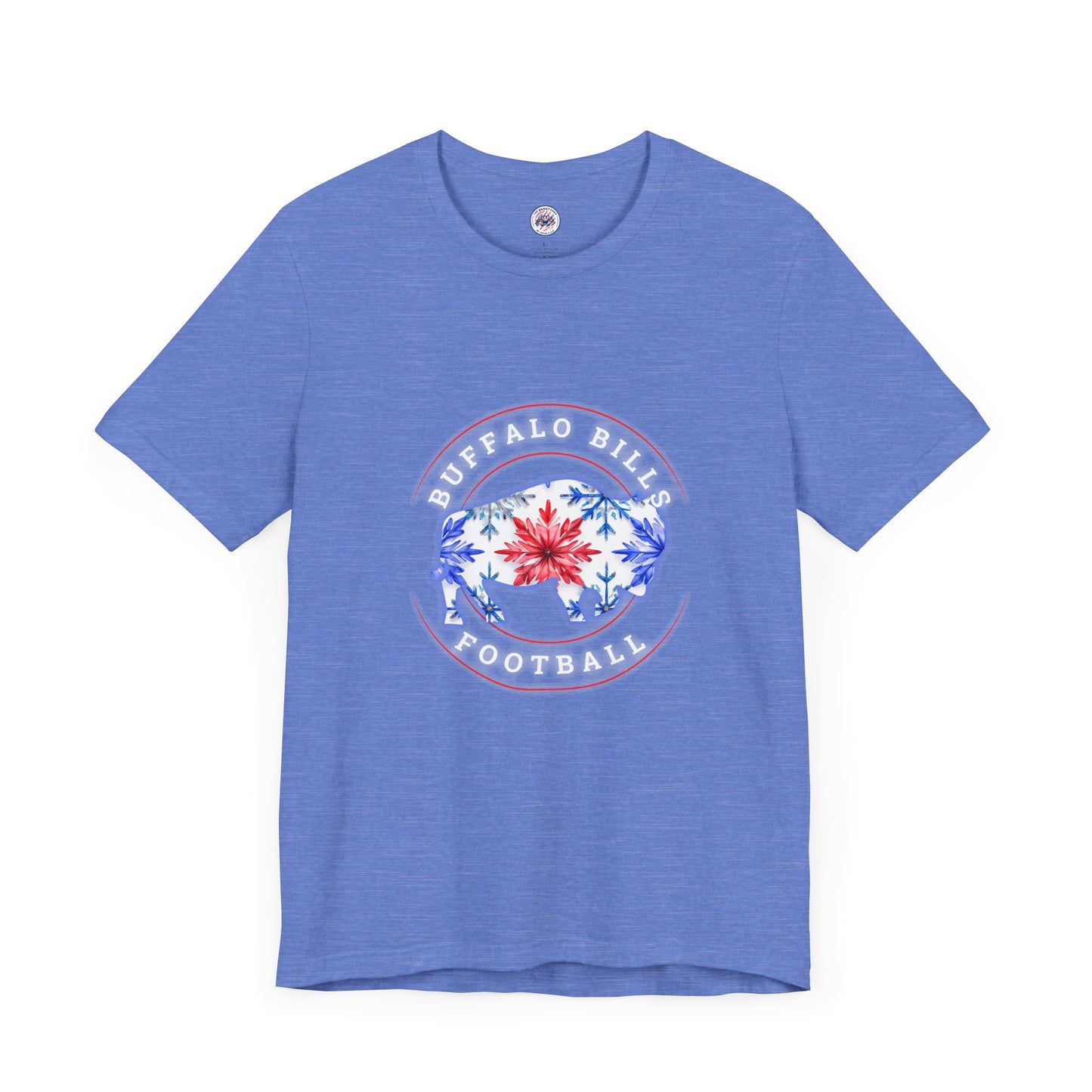 Buffalo Bills Football Snowflake Watercolor Buffalo Unisex Short Sleeve Tee