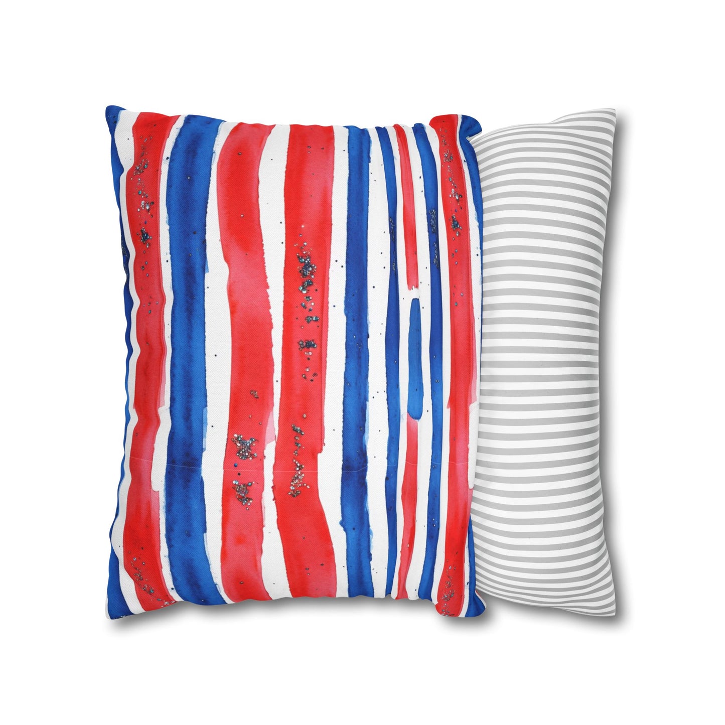 Buffalo Bills Striped Watercolor Leaves Spun Polyester Square Pillowcase