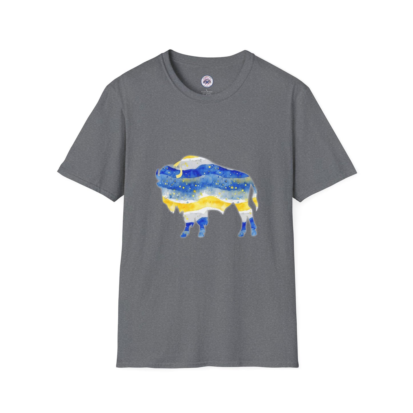 Buffalo Sabres Watercolor Unisex Softstyle T-Shirt GILDAN 6400