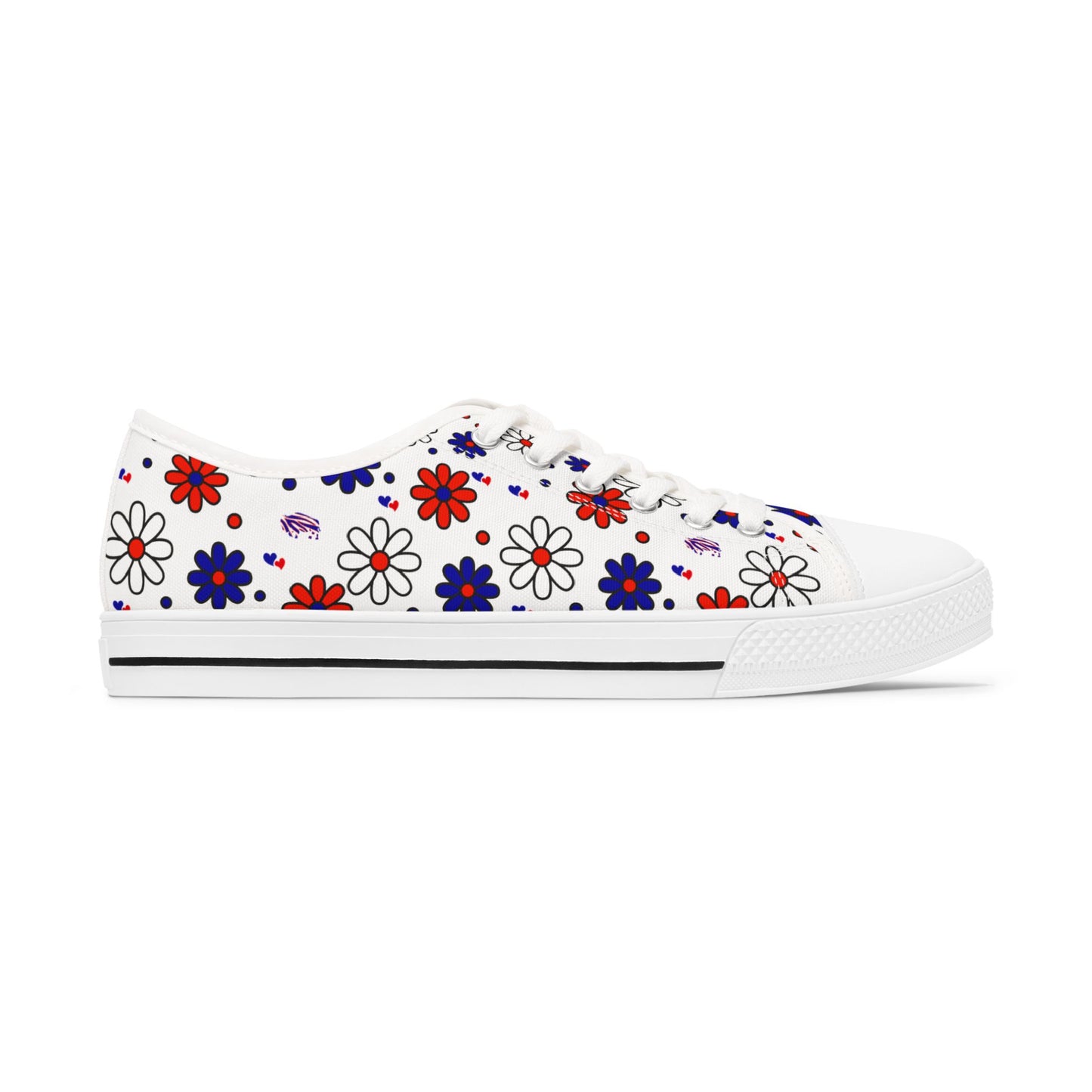 Buffalo Football Flower Power Women's Low Top Sneakers