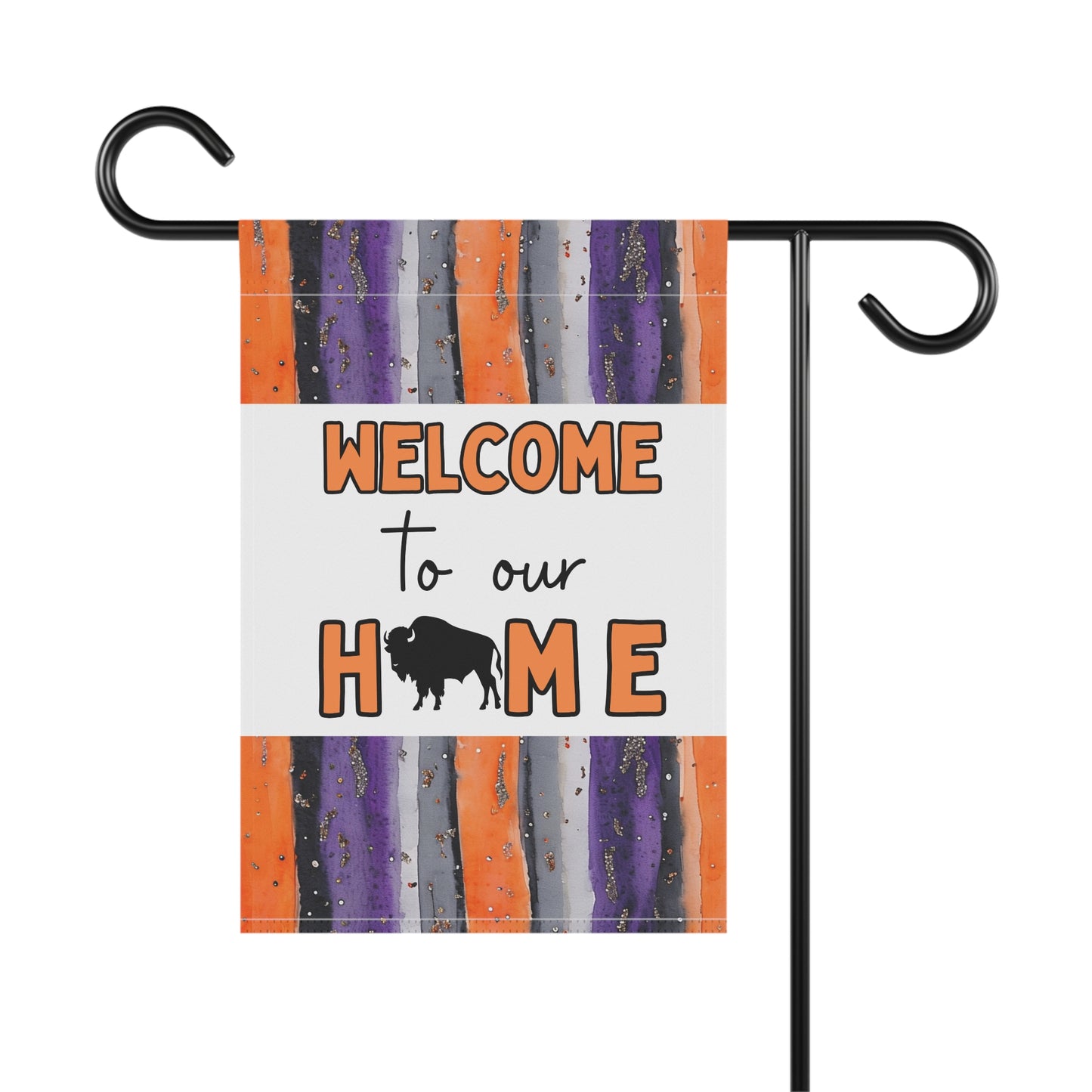 Welcome to Our Home Buffalo Lacrosse Watercolor Design