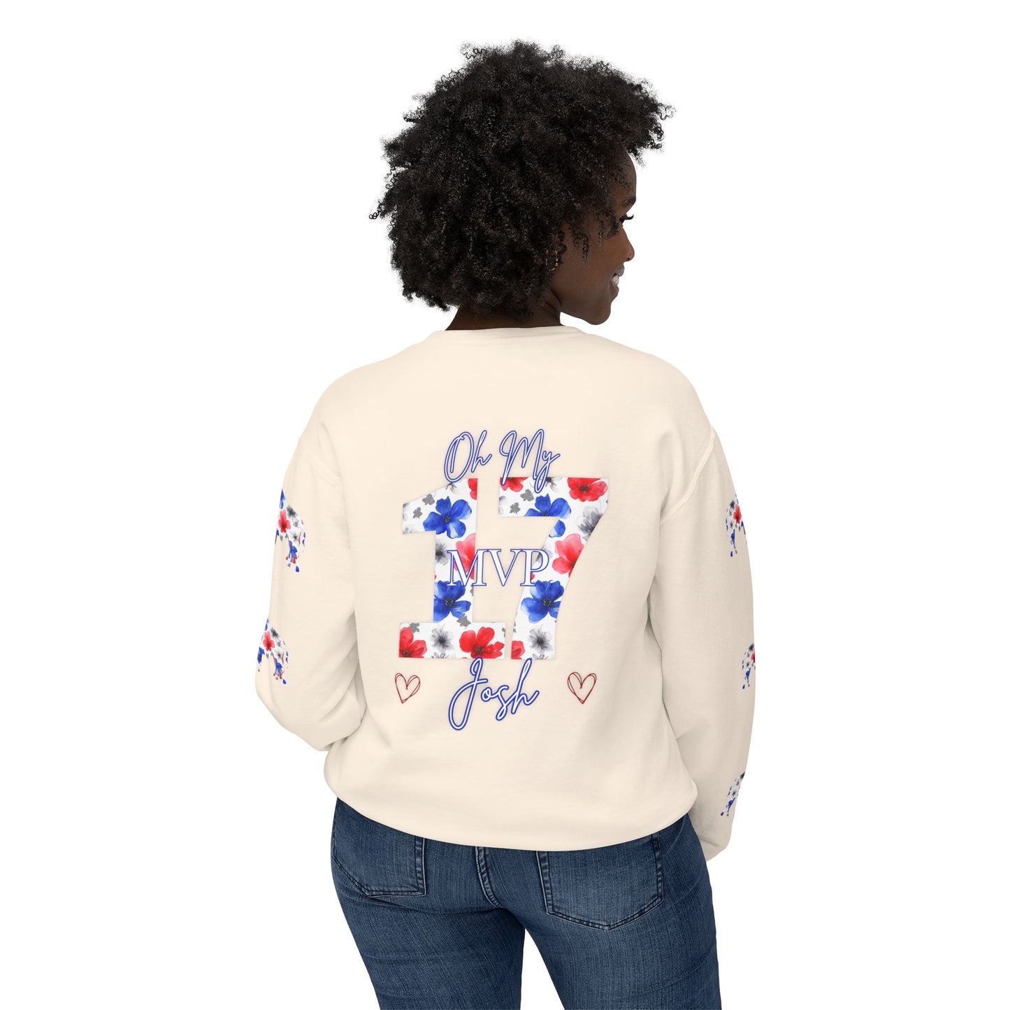 OH MY JOSH 2024 MVP Buffalo Football Unisex Lightweight Crewneck Sweatshirt