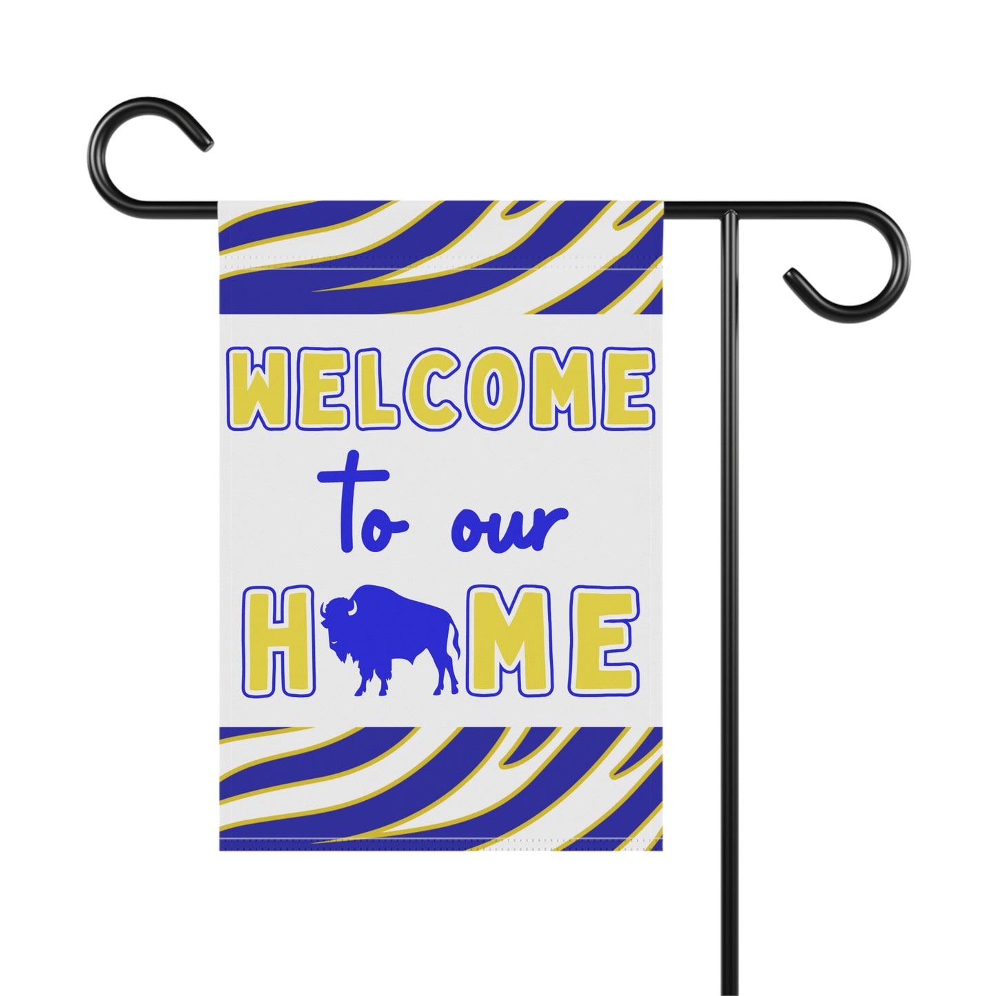 Blue & Gold Welcome to Our Home House & Garden Flags