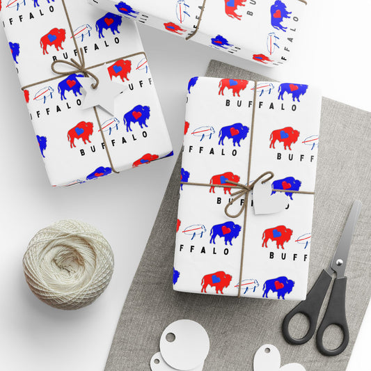 Buffalo Football Wrapping Paper - Josh Allen Potato Design