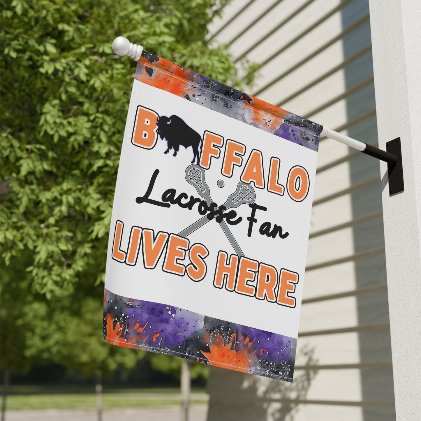 Buffalo Lacrosse Fan Garden Flag