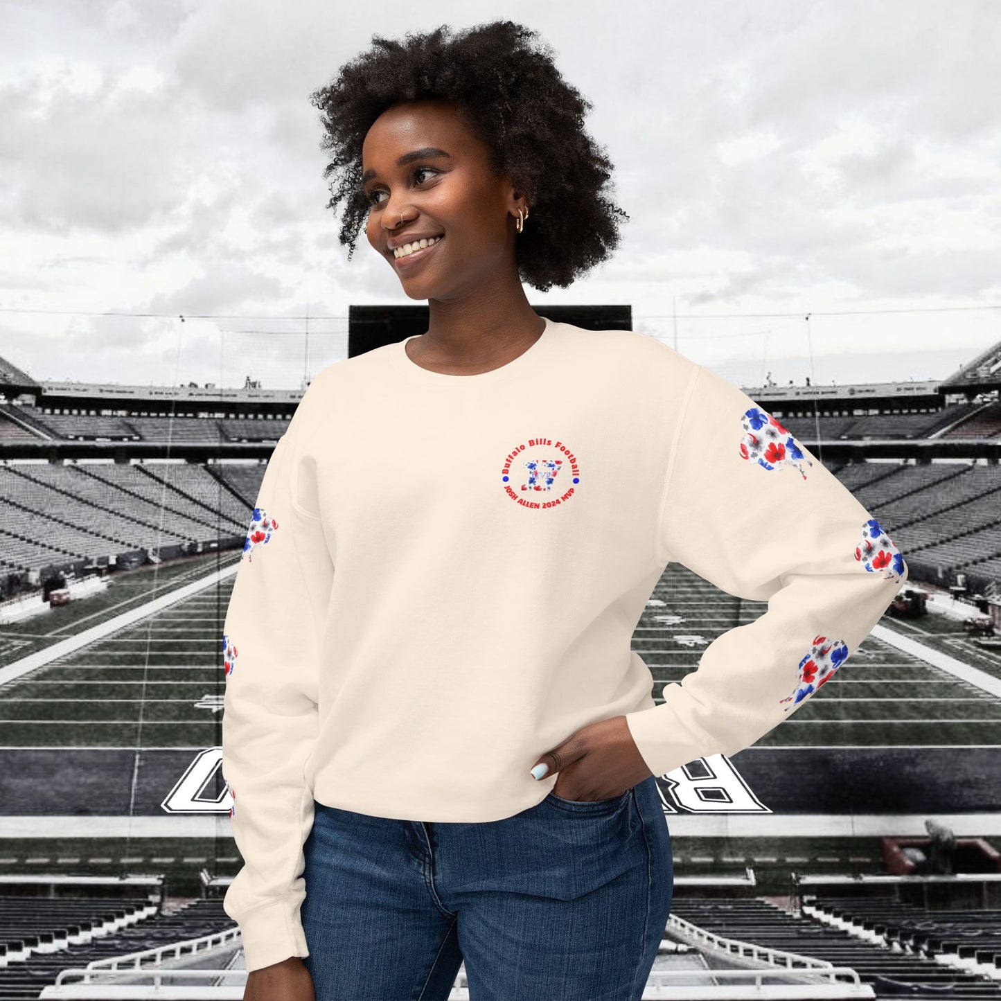 2024 MVP Quote Buffalo Football Unisex Lightweight Crewneck Sweatshirt